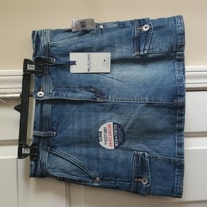 Juniors Wallflower The Feisty Curvy Cargo Skirt Size 5 Low Rise Slim Flare NWT
